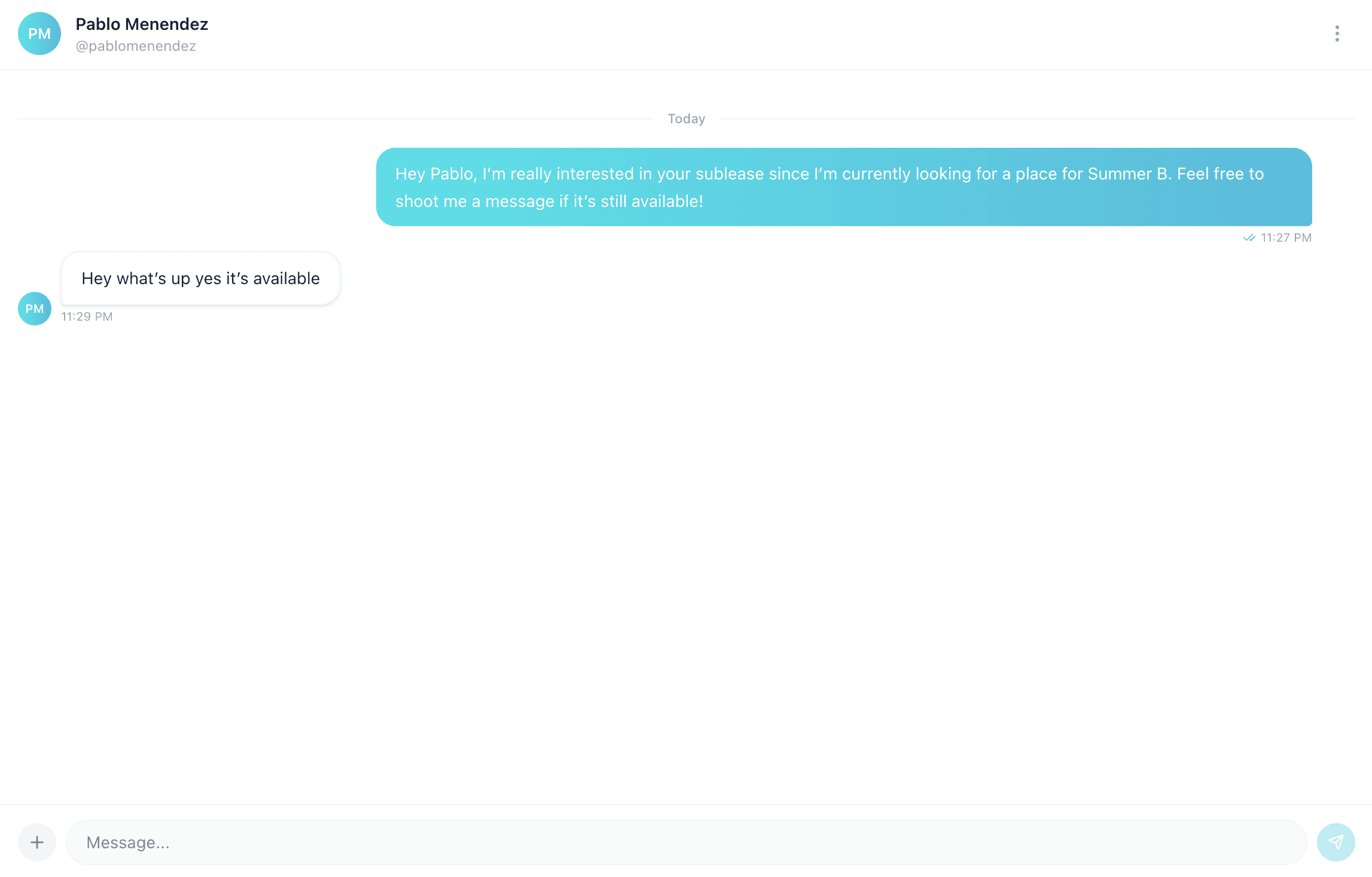 Chat interface
