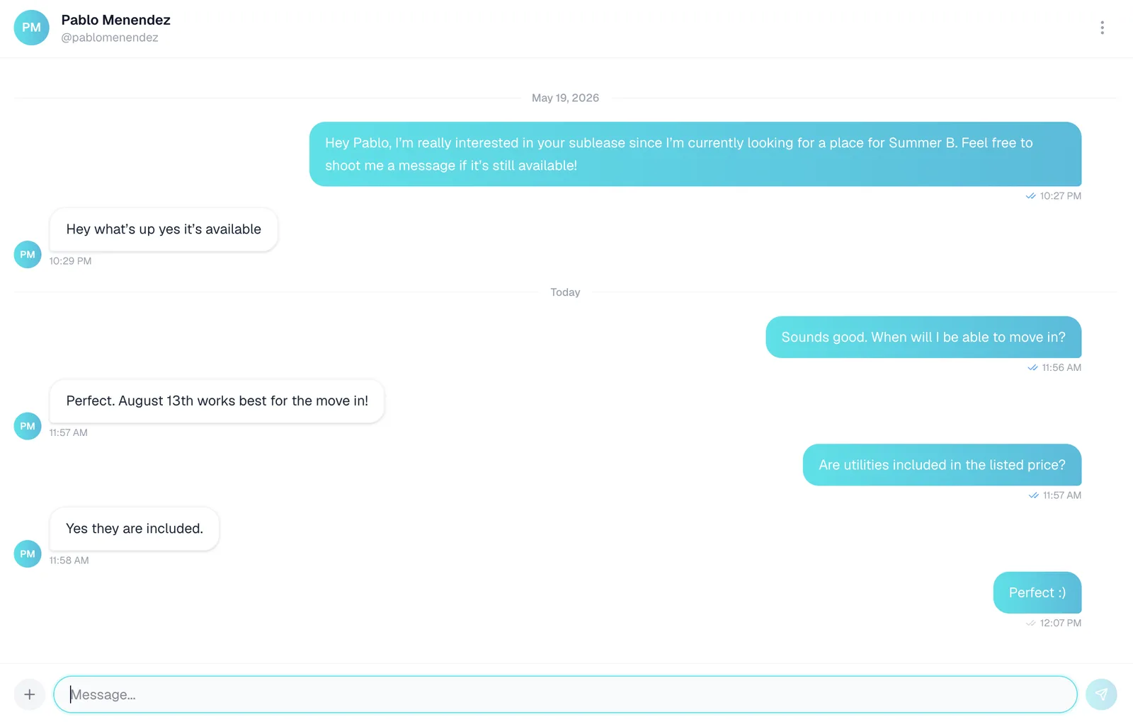 Chat interface