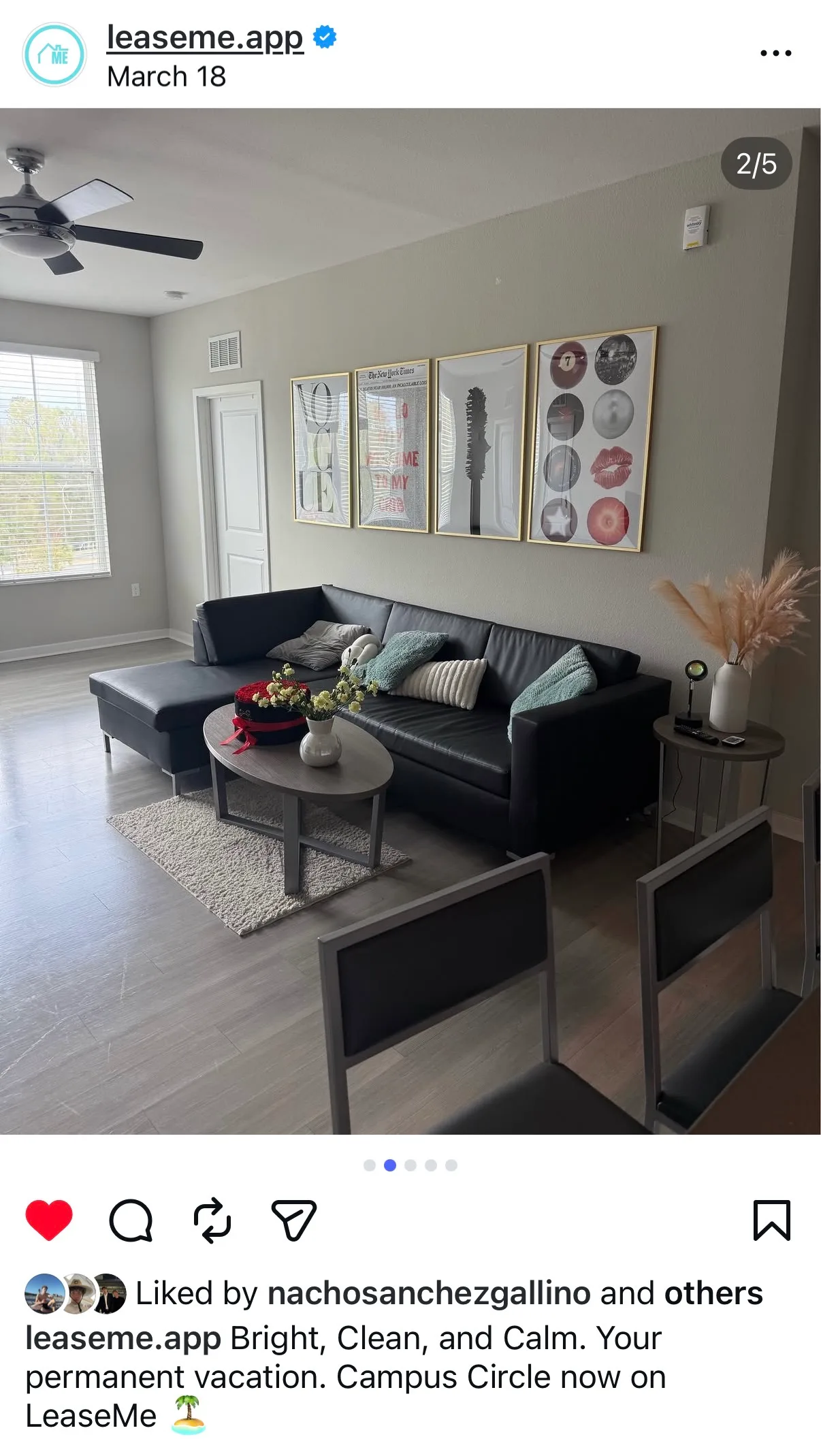 LeaseMe Instagram post